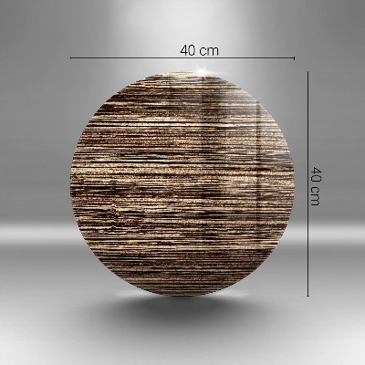 Piatto in vetro per candele con trama effetto legno