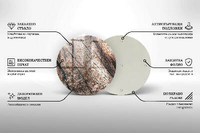 Sottobicchiere in vetro per candele tombali con struttura in legno
