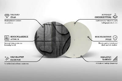 Piatto in vetro per candele con motivo a forme di pietra 3D
