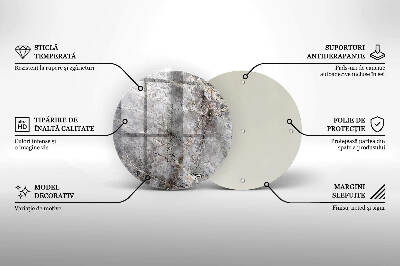 Sottobicchiere in vetro per candele tombali con finitura effetto pietra