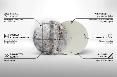 Sottobicchiere in vetro per candele tombali con finitura effetto pietra