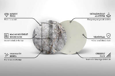 Sottobicchiere in vetro per candele tombali con finitura effetto pietra