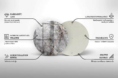 Sottobicchiere in vetro per candele tombali con finitura effetto pietra