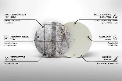 Sottobicchiere in vetro per candele tombali con finitura effetto pietra