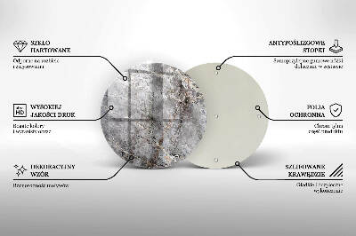 Sottobicchiere in vetro per candele tombali con finitura effetto pietra