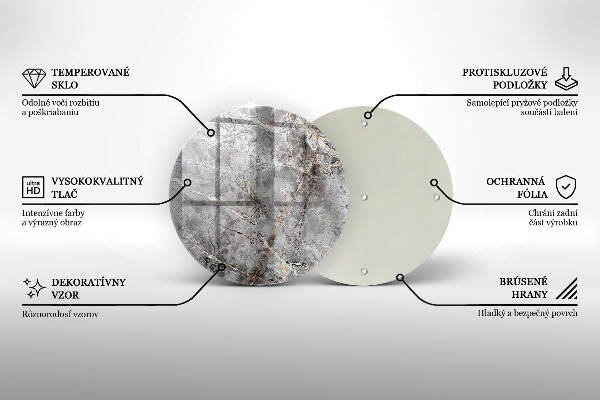 Sottobicchiere in vetro per candele tombali con finitura effetto pietra