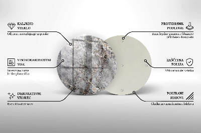 Sottobicchiere in vetro per candele tombali con finitura effetto pietra