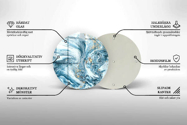 Sottobicchiere in vetro per candele tombali con struttura decorativa in oro