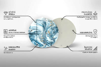 Sottobicchiere in vetro per candele tombali con struttura decorativa in oro