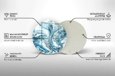 Sottobicchiere in vetro per candele tombali con struttura decorativa in oro