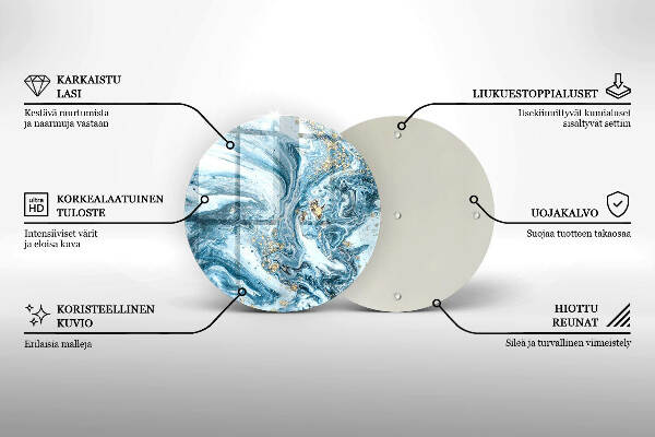 Sottobicchiere in vetro per candele tombali con struttura decorativa in oro