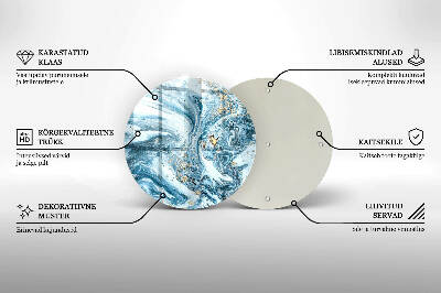 Sottobicchiere in vetro per candele tombali con struttura decorativa in oro