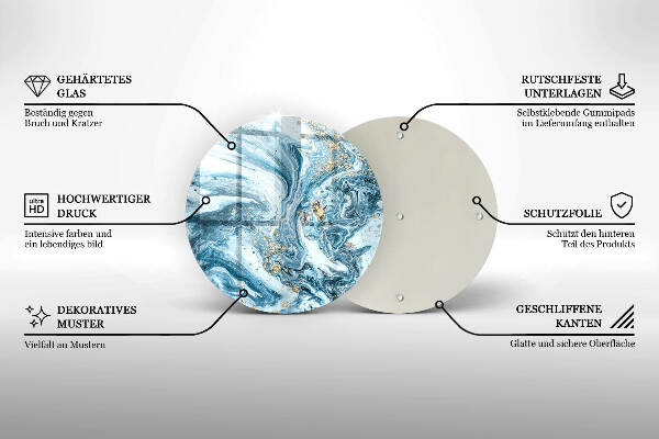 Sottobicchiere in vetro per candele tombali con struttura decorativa in oro