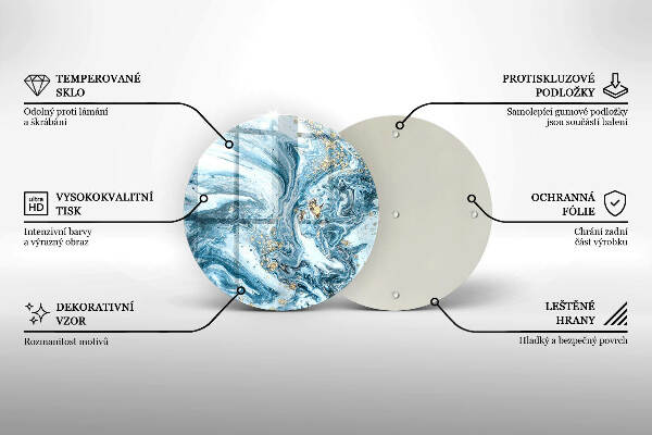 Sottobicchiere in vetro per candele tombali con struttura decorativa in oro