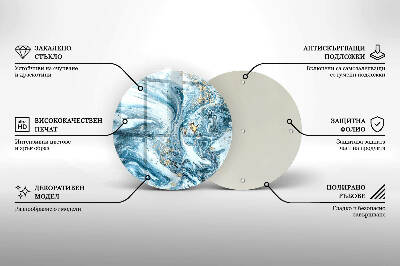 Sottobicchiere in vetro per candele tombali con struttura decorativa in oro