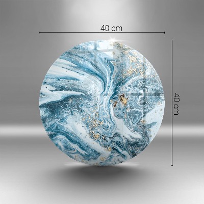 Sottobicchiere in vetro per candele tombali con struttura decorativa in oro