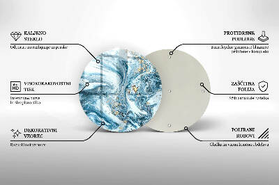 Sottobicchiere in vetro per candele tombali con struttura decorativa in oro