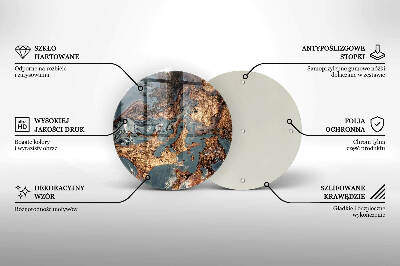 Piatto in vetro per candele con finitura dorata a effetto struttura rocciosa
