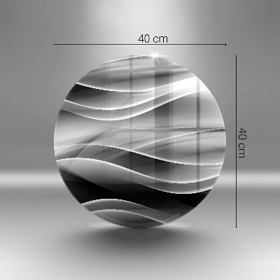 Sottobicchiere in vetro per candele tombali con motivo di linee astratte delicate