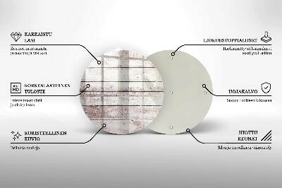 Piatto in vetro per candele con motivo di vecchie assi di legno