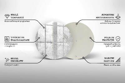 Sottobicchiere in vetro per candele tombali con finitura effetto cemento
