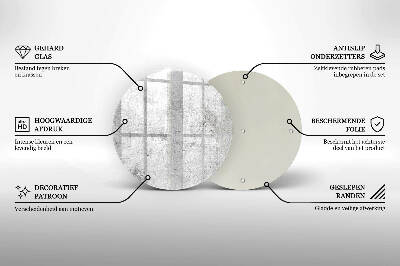 Sottobicchiere in vetro per candele tombali con finitura effetto cemento