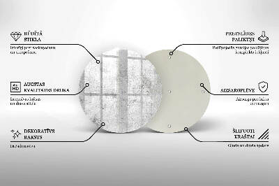 Sottobicchiere in vetro per candele tombali con finitura effetto cemento
