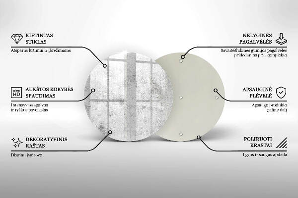 Sottobicchiere in vetro per candele tombali con finitura effetto cemento