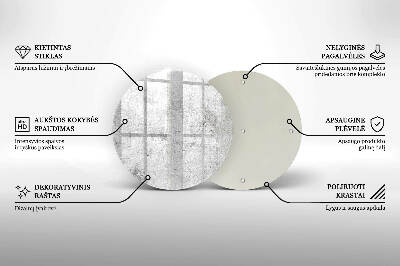 Sottobicchiere in vetro per candele tombali con finitura effetto cemento