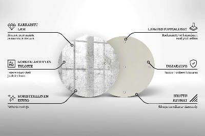 Sottobicchiere in vetro per candele tombali con finitura effetto cemento