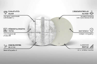 Sottobicchiere in vetro per candele tombali con finitura effetto cemento