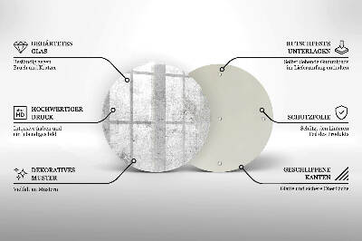 Sottobicchiere in vetro per candele tombali con finitura effetto cemento