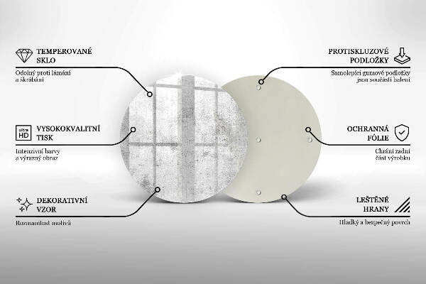 Sottobicchiere in vetro per candele tombali con finitura effetto cemento