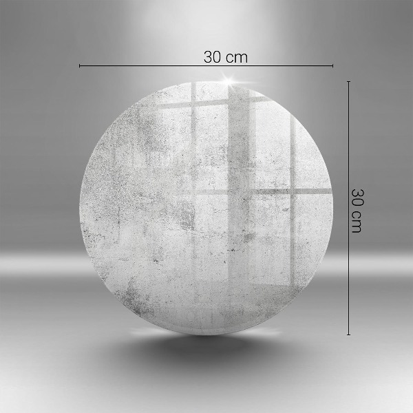Sottobicchiere in vetro per candele tombali con finitura effetto cemento