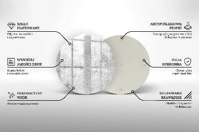 Sottobicchiere in vetro per candele tombali con finitura effetto cemento