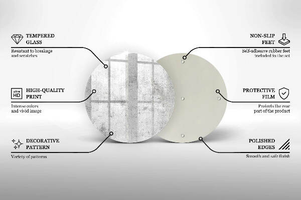 Sottobicchiere in vetro per candele tombali con finitura effetto cemento