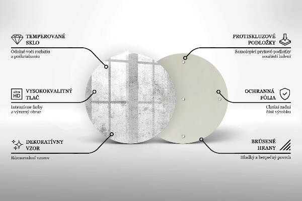 Sottobicchiere in vetro per candele tombali con finitura effetto cemento