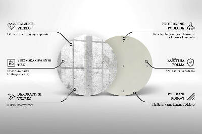 Sottobicchiere in vetro per candele tombali con finitura effetto cemento