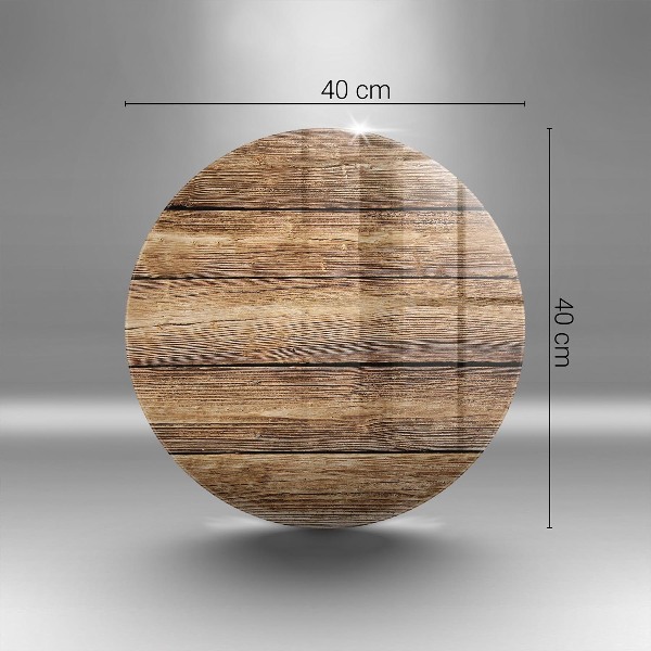 Sottobicchiere in vetro per candele tombali con pannelli dall'effetto legno