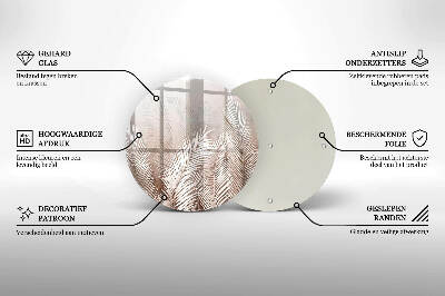 Sottobicchiere in vetro per candele tombali con motivo vegetale in stile boho