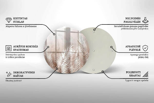 Sottobicchiere in vetro per candele tombali con motivo vegetale in stile boho