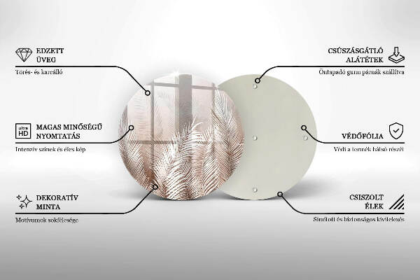 Sottobicchiere in vetro per candele tombali con motivo vegetale in stile boho