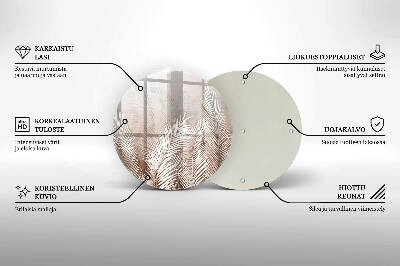 Sottobicchiere in vetro per candele tombali con motivo vegetale in stile boho