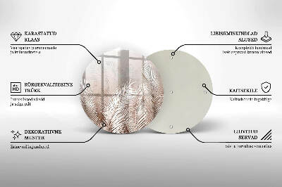 Sottobicchiere in vetro per candele tombali con motivo vegetale in stile boho