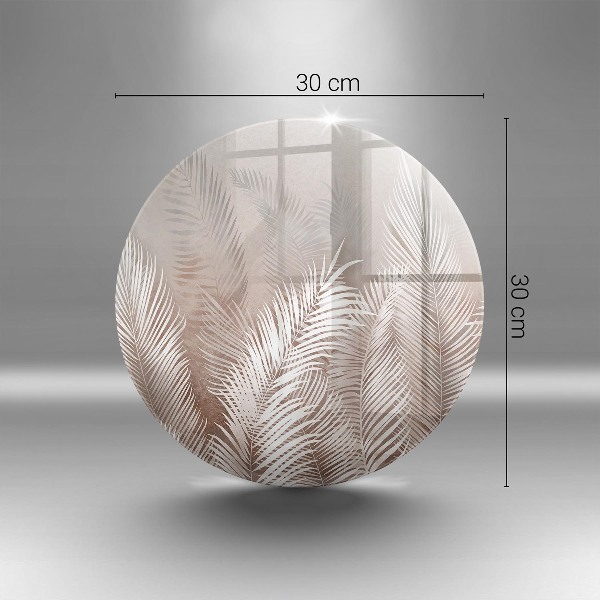 Sottobicchiere in vetro per candele tombali con motivo vegetale in stile boho