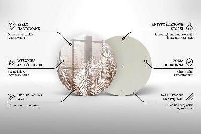 Sottobicchiere in vetro per candele tombali con motivo vegetale in stile boho