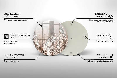 Sottobicchiere in vetro per candele tombali con motivo vegetale in stile boho
