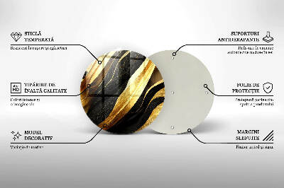 Piatto in vetro per candele con motivo astratto elegante