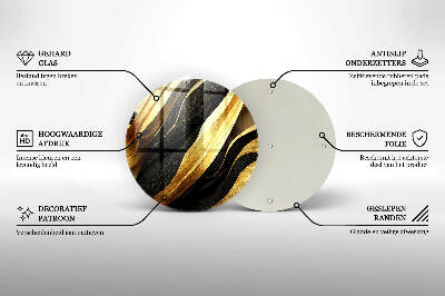 Piatto in vetro per candele con motivo astratto elegante