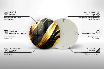 Piatto in vetro per candele con motivo astratto elegante